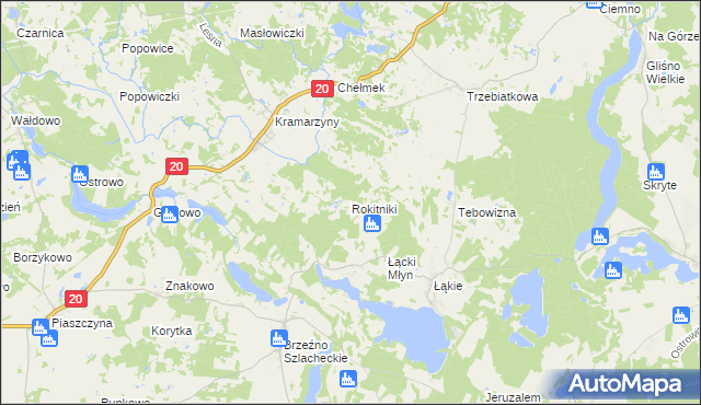 mapa Rokitniki, Rokitniki na mapie Targeo