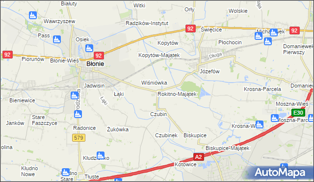 mapa Rokitno-Majątek, Rokitno-Majątek na mapie Targeo