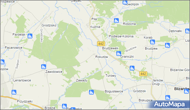 mapa Rokutów, Rokutów na mapie Targeo