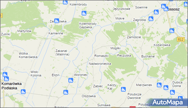 mapa Romaszki, Romaszki na mapie Targeo