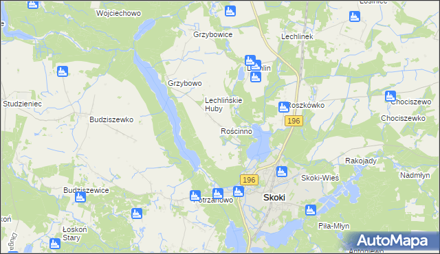 mapa Rościnno, Rościnno na mapie Targeo