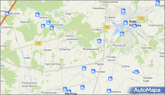 mapa Rosławowice, Rosławowice na mapie Targeo