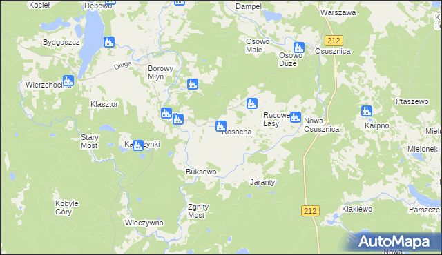 mapa Rosocha gmina Lipnica, Rosocha gmina Lipnica na mapie Targeo