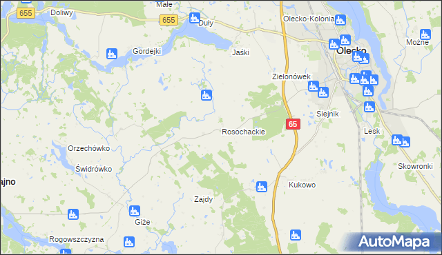 mapa Rosochackie, Rosochackie na mapie Targeo