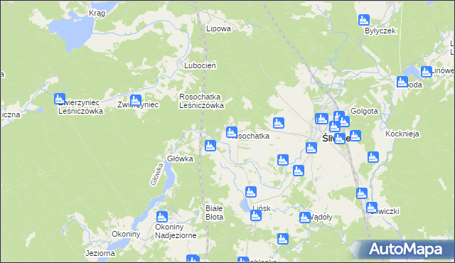 mapa Rosochatka, Rosochatka na mapie Targeo