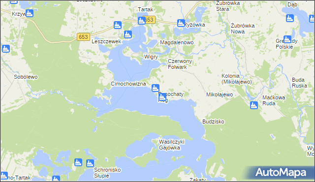 mapa Rosochaty Róg, Rosochaty Róg na mapie Targeo