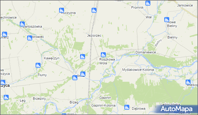 mapa Roszkowa Wola, Roszkowa Wola na mapie Targeo