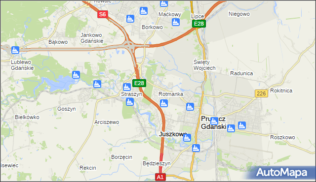 mapa Rotmanka, Rotmanka na mapie Targeo