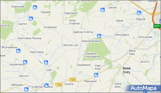 mapa Rożce, Rożce na mapie Targeo