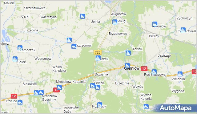 mapa Rożek, Rożek na mapie Targeo