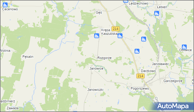 mapa Rozgorze, Rozgorze na mapie Targeo