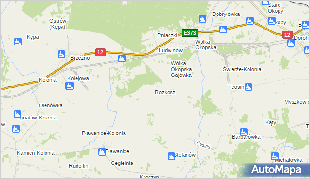 mapa Rozkosz, Rozkosz na mapie Targeo