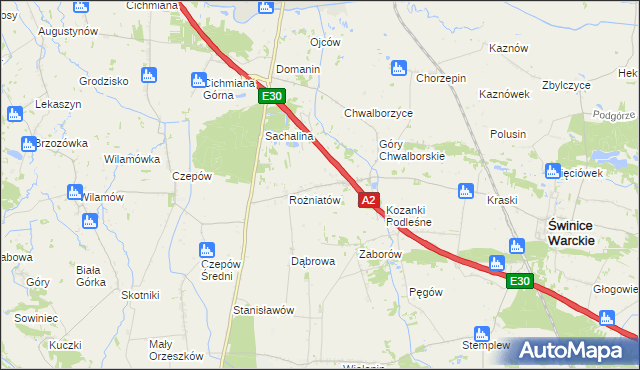 mapa Rożniatów-Kolonia, Rożniatów-Kolonia na mapie Targeo