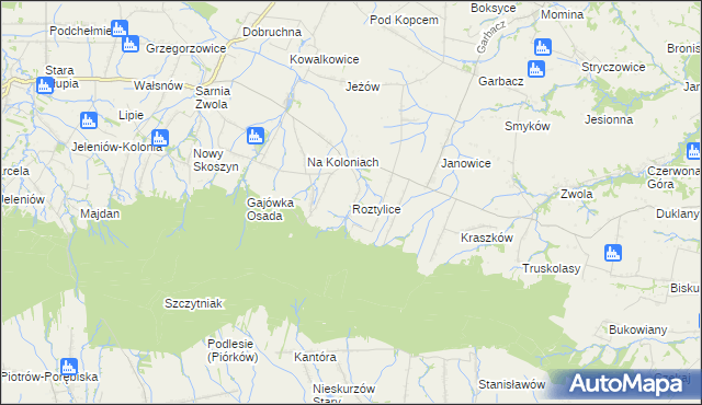 mapa Roztylice, Roztylice na mapie Targeo