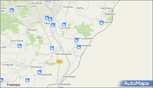 mapa Rożubowice, Rożubowice na mapie Targeo