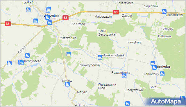 mapa Rozwadówka-Folwark, Rozwadówka-Folwark na mapie Targeo