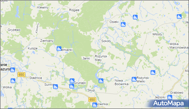 mapa Rożyńsk Mały, Rożyńsk Mały na mapie Targeo