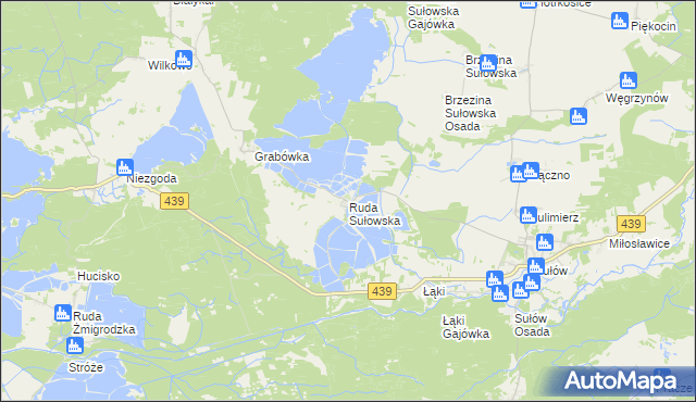 mapa Ruda Sułowska, Ruda Sułowska na mapie Targeo