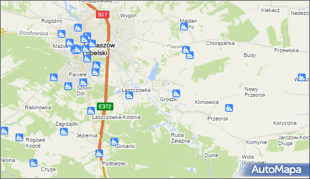 mapa Ruda Wołoska, Ruda Wołoska na mapie Targeo