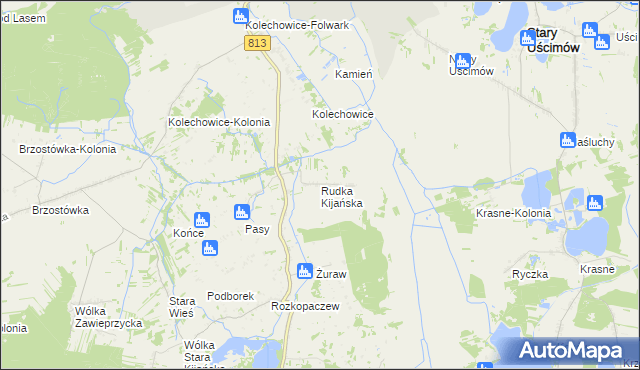 mapa Rudka Kijańska, Rudka Kijańska na mapie Targeo