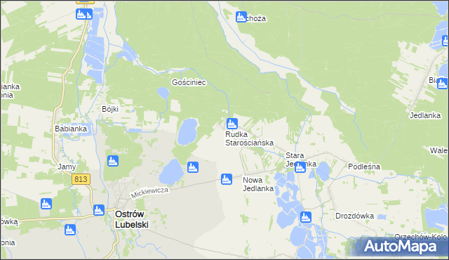 mapa Rudka Starościańska, Rudka Starościańska na mapie Targeo