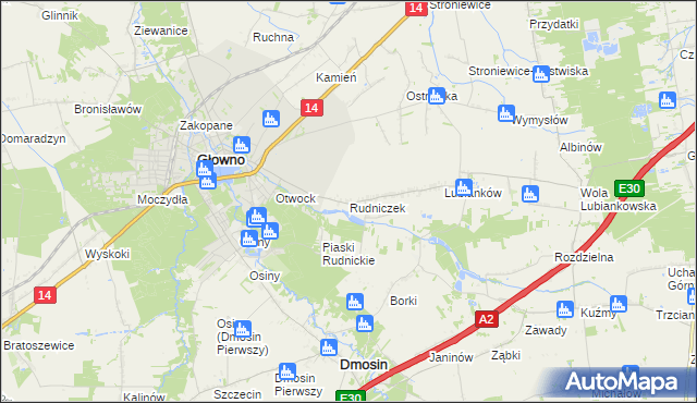 mapa Rudniczek, Rudniczek na mapie Targeo