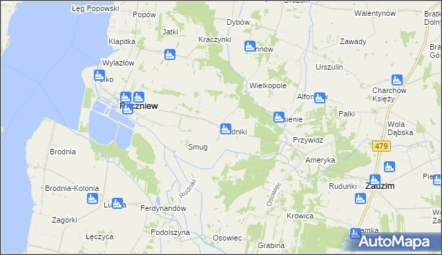 mapa Rudniki gmina Pęczniew, Rudniki gmina Pęczniew na mapie Targeo
