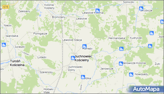 mapa Rumejki, Rumejki na mapie Targeo