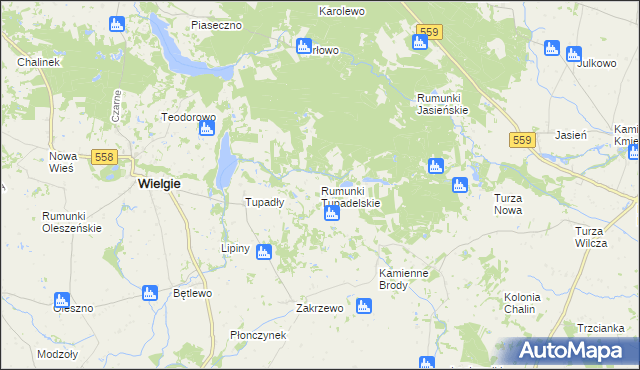 mapa Rumunki Tupadelskie, Rumunki Tupadelskie na mapie Targeo