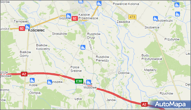 mapa Ruszków Pierwszy, Ruszków Pierwszy na mapie Targeo