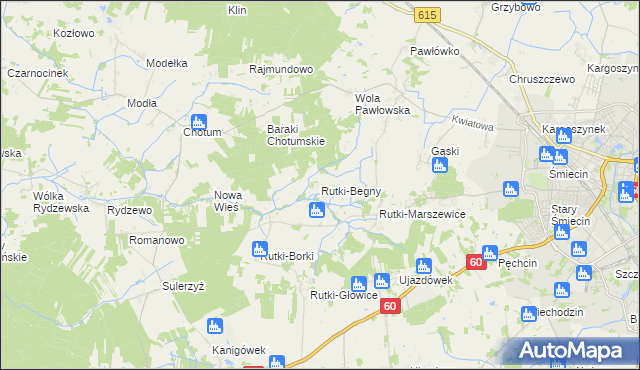 mapa Rutki-Begny, Rutki-Begny na mapie Targeo