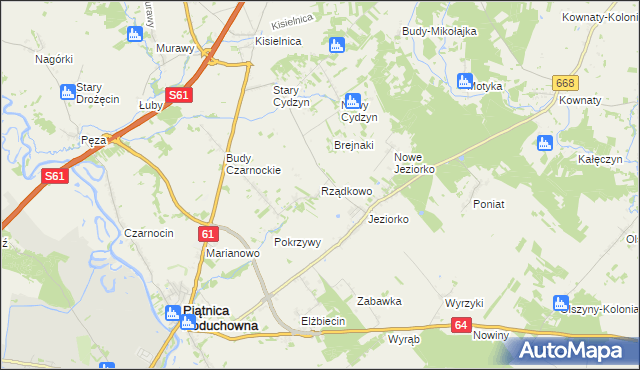 mapa Rządkowo, Rządkowo na mapie Targeo