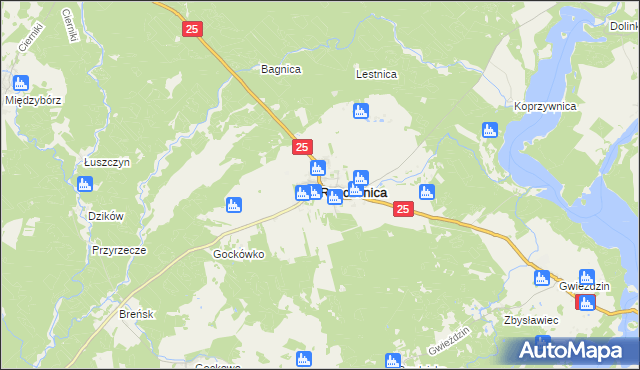 mapa Rzeczenica, Rzeczenica na mapie Targeo