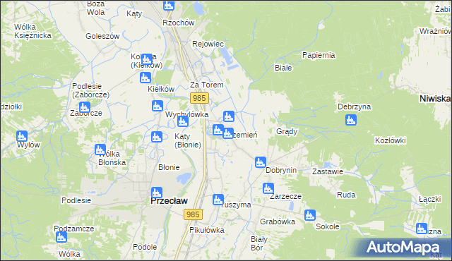 mapa Rzemień, Rzemień na mapie Targeo