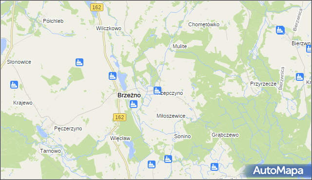 mapa Rzepczyno, Rzepczyno na mapie Targeo