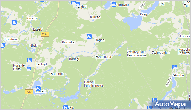 mapa Rzepiczna, Rzepiczna na mapie Targeo