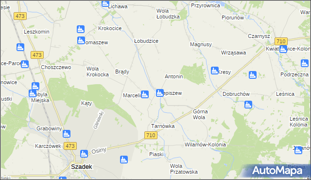 mapa Rzepiszew, Rzepiszew na mapie Targeo