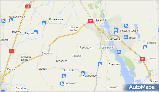 mapa Rzepiszyn, Rzepiszyn na mapie Targeo