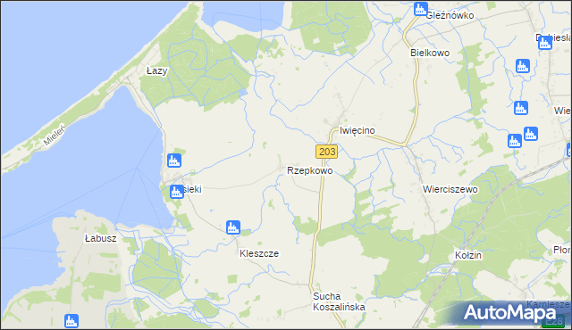 mapa Rzepkowo, Rzepkowo na mapie Targeo