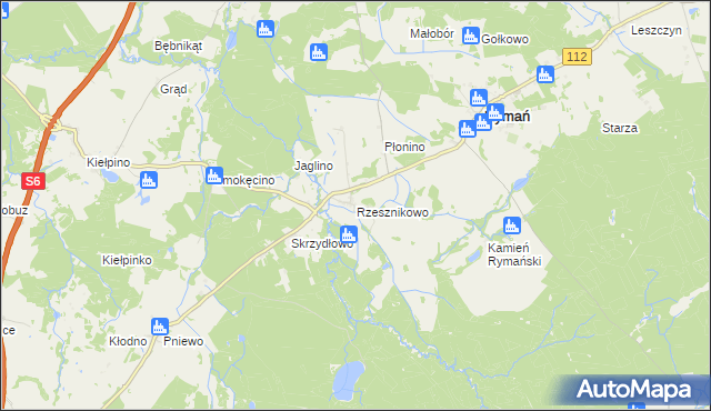 mapa Rzesznikowo, Rzesznikowo na mapie Targeo