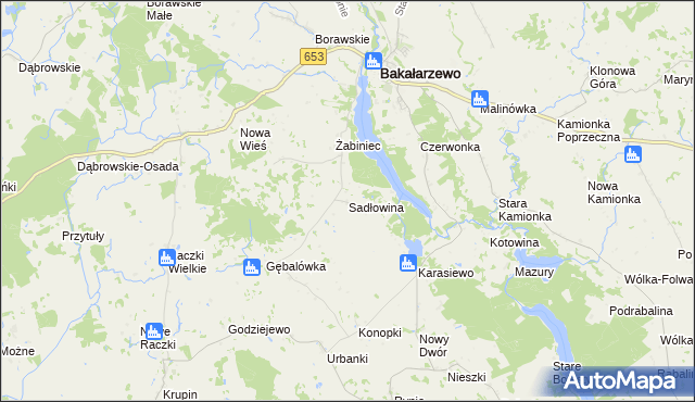 mapa Sadłowina, Sadłowina na mapie Targeo