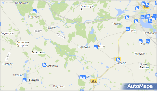 mapa Sądówko, Sądówko na mapie Targeo