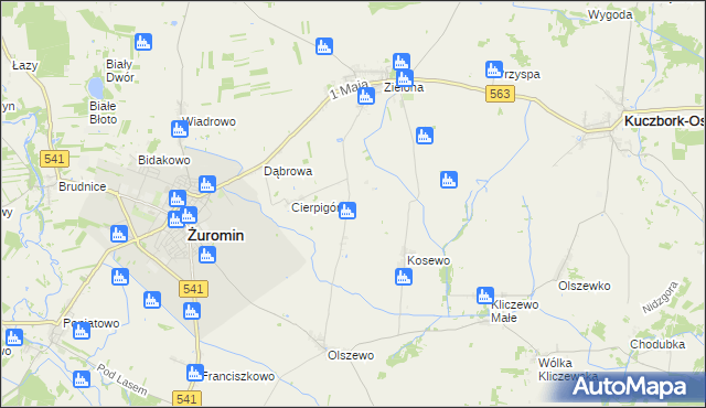 mapa Sadowo gmina Żuromin, Sadowo gmina Żuromin na mapie Targeo