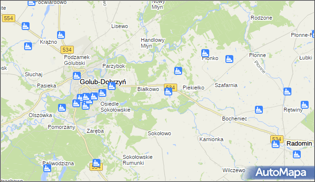 mapa Sadykierz gmina Golub-Dobrzyń, Sadykierz gmina Golub-Dobrzyń na mapie Targeo