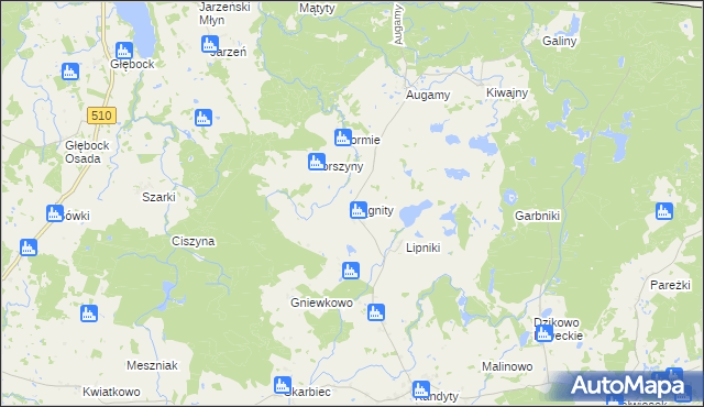 mapa Sągnity, Sągnity na mapie Targeo