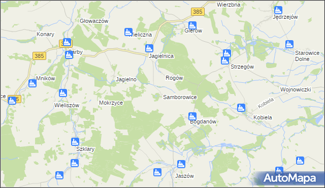 mapa Samborowice gmina Przeworno, Samborowice gmina Przeworno na mapie Targeo