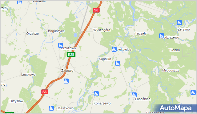 mapa Sąpólko, Sąpólko na mapie Targeo