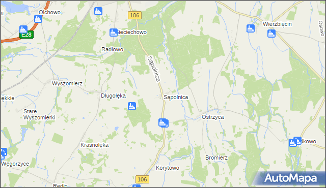 mapa Sąpolnica, Sąpolnica na mapie Targeo