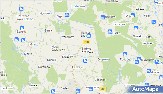 mapa Sarbice Pierwsze, Sarbice Pierwsze na mapie Targeo