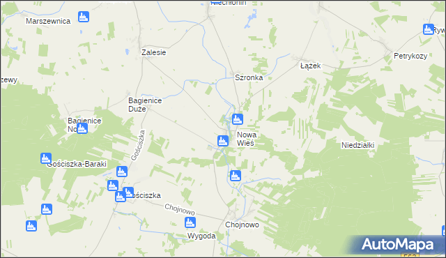 mapa Sarnowo gmina Kuczbork-Osada, Sarnowo gmina Kuczbork-Osada na mapie Targeo